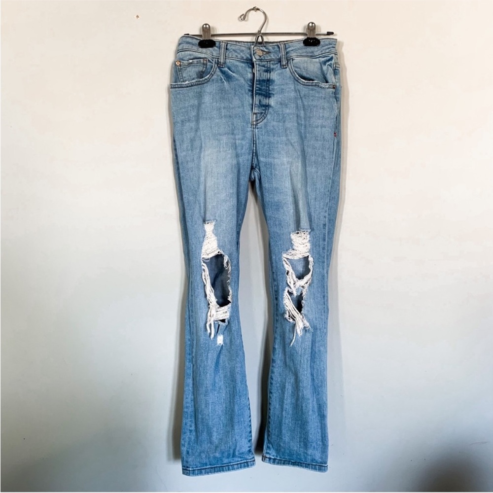 Warp + Weft • High Waisted Distressed Jeans